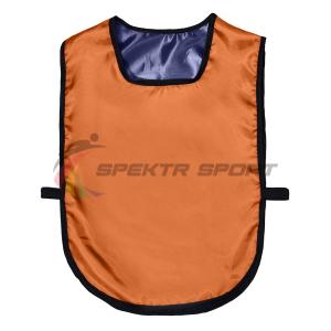 Купить Манишка футбольная двусторонняя универсальная Spektr Sport оранжево-синяя в Тотьме 