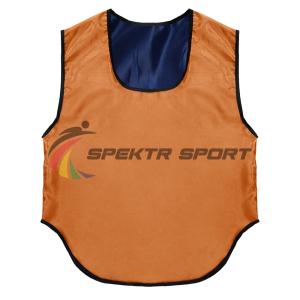Купить Манишка футбольная двусторонняя Spektr Sport оранжево-синяя, р. 36-40 в Тотьме 